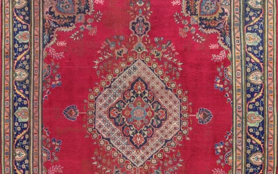 A Persian Hand Knotted Tabriz Carpet, 367 X 294