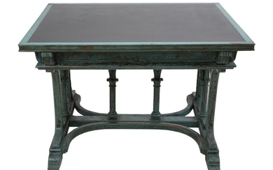 A RARE AUSTRIAN BENTWOOD AND GRANITE TOP WRITING TABLE BY THE KOHN BROS. CIRCA 1930s