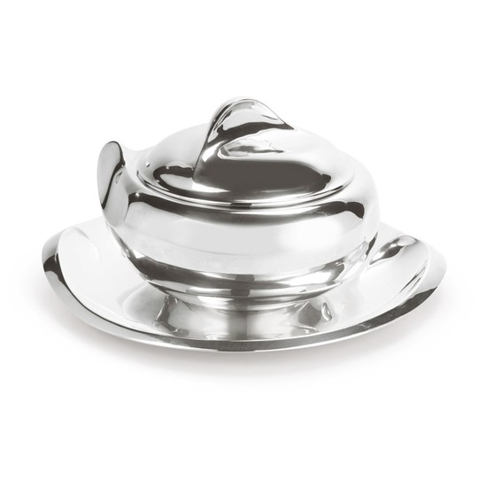 A SILVER "THUMB PRINT" PATTERN SOUP TUREEN, COVER, AND STAND, DESIGNED BY ELSA PERETTI FOR TIFFANY & CO., NEW YORK, LATE 20TH CENTURY