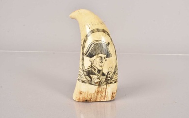 A Scrimshaw style Sperm Whale's Tooth