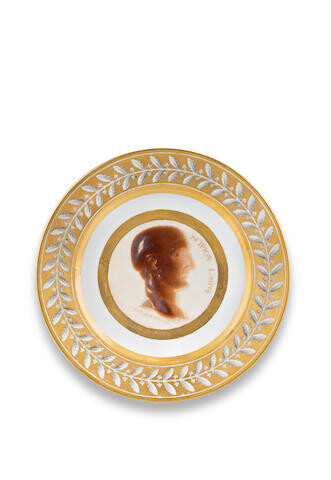 A Sèvres plate from the cameo service for Count Romanzoff, circa 1808