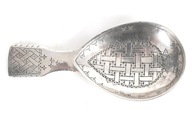 A Sterling Silver Tea Caddy Spoon