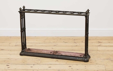 A Victorian cast iron stick stand by Coalbrookdale