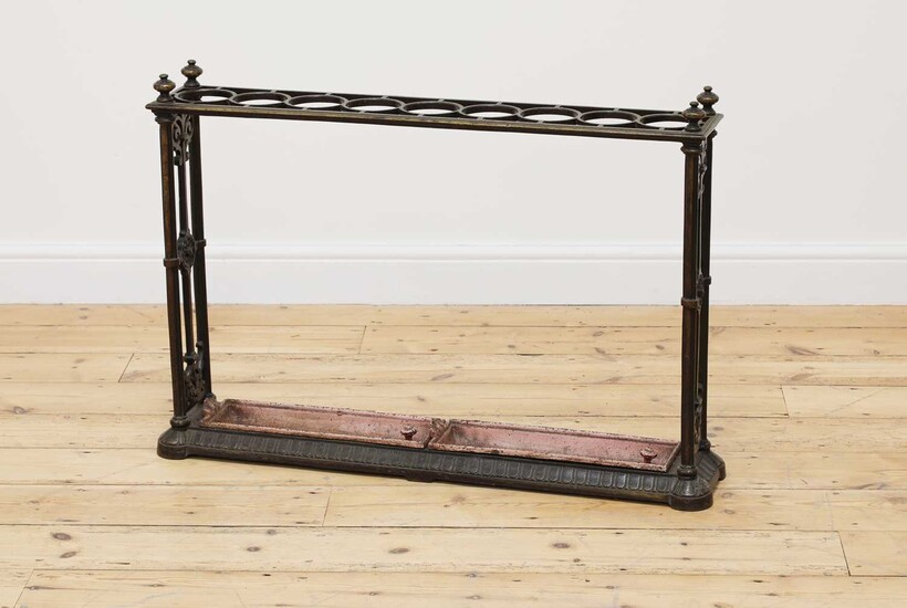 A Victorian cast iron stick stand by Coalbrookdale