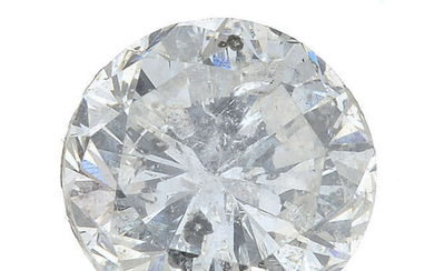 A brilliant-cut diamond, weighing 1.04cts.