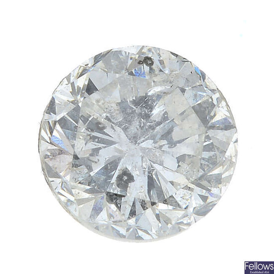 A brilliant-cut diamond, weighing 1.04cts.