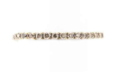 A diamond set line bracelet