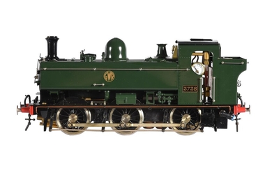 A gauge 1 Aster model of a 0-6-0 Great Western Railway Pannier tank locomotive