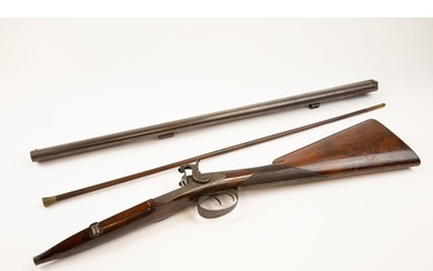 A good double barrelled 16 bore percussion sporting gun by S...