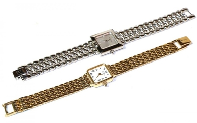 A ladies' gold plated Rotary wristwatch; together with a Saint...