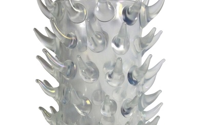 A large Iridescent Italian cactus vase by Camozzo, (H:43cm, ...