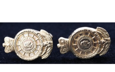 A pair of 9ct gold gentleman's RAC cufflinks, 13.9 grams.