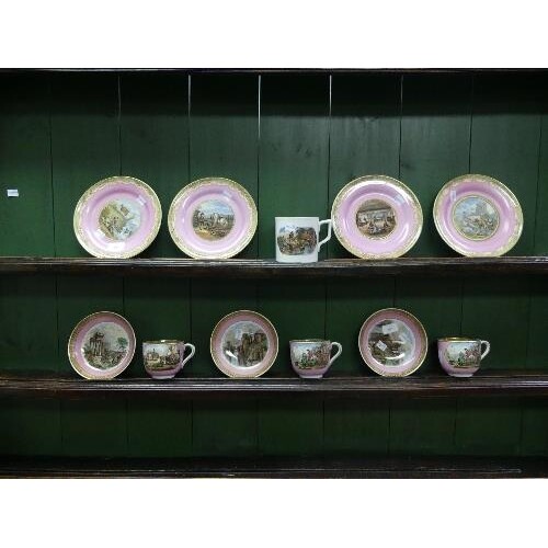 A quantity of 19thC Pratt Ware, comprising three Cups and th...