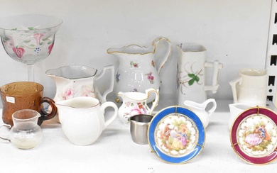 A quantity of miniature sundry ceramics and glass, including Meissen...