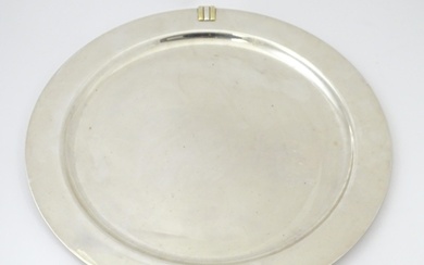A silver plate charger / tray engraved to reverse House of F...