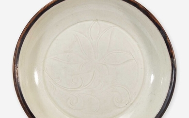 A small Chinese Dingyao incised "Lotus" dish 定窑刻划莲花小盘 Song Dynasty 宋