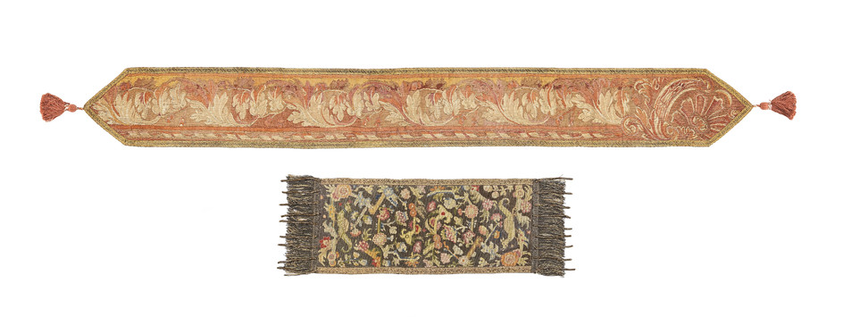 A tapestry table runner