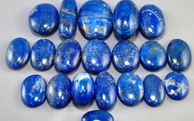 AAA Lapis Lazuli Gemstone Cabochons - Height: 67 mm - Width: 50 mm- 1000 g - (20)