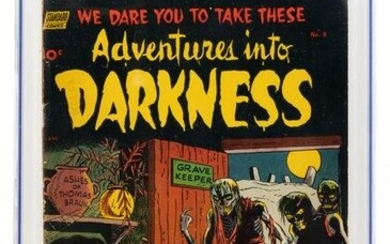 ADVENTURES INTO DARKNESS #8 * CGC 2.5 * Toth Times Two
