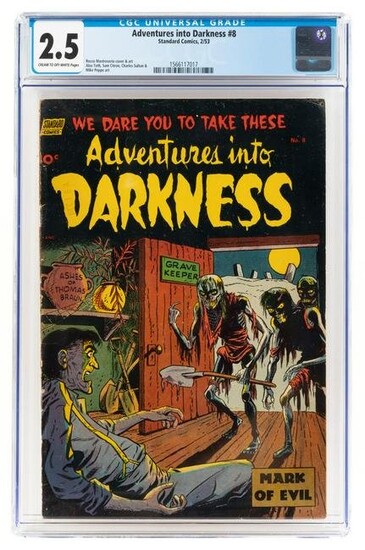 ADVENTURES INTO DARKNESS #8 * CGC 2.5 * Toth Times Two