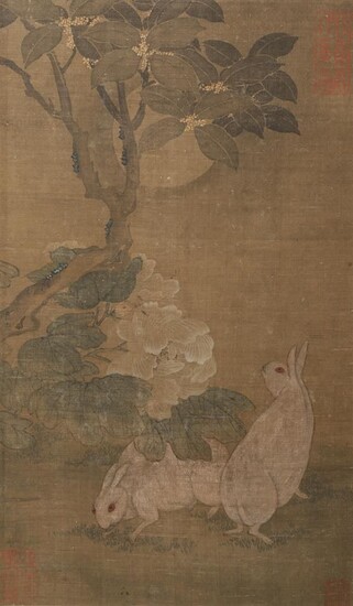 AFTER CUI QUE (DYNASTIE MING) MID-AUTUMN FESTIVAL Une peinture chinoise, encre et couleur sur soie,...