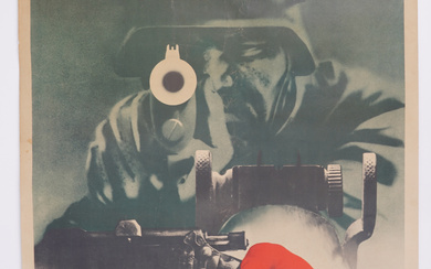 AN ABRAM GAMES 'HIS RIFLE WILL FIRE' POSTER
