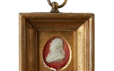 AN OVAL GLASS PASTE MEDALLION ATTRIBUTED TO JAMES