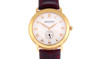 AUDEMARS PIGUET - a gentleman's 18ct yellow gold Jules Audemars wrist watch.