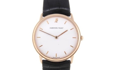 AUDEMARS PIGUET - a gentleman's wrist watch. 18ct rose