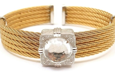 AUTHENTIC CHARRIOL 18K GOLD AND STEEL WIRE DIAMOND