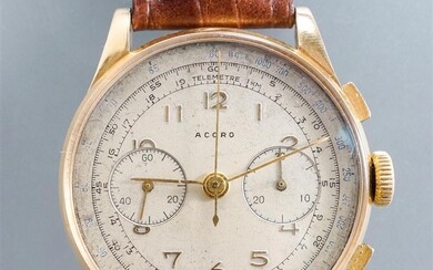Accro 18-Karat Yellow-Gold Case Automatic Wristwatch with Leather Band