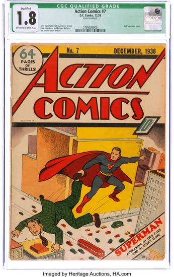 Action Comics #7 Married Cover (DC, 1938) CGC Qualified...