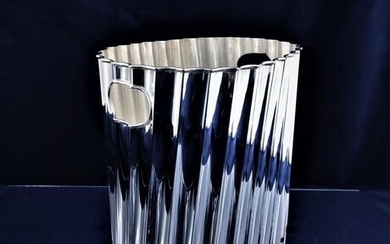 Amazing champagne bucket - .800 silver - Italy - Mid 20th century