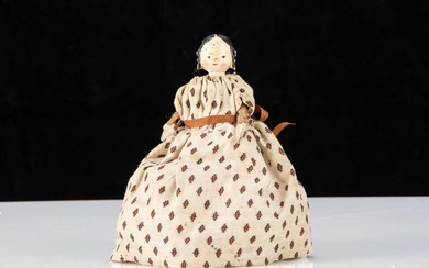 An 19th century Grodnerthal dolls’ house doll with side ringlets