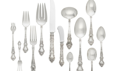 An American sterling silver assembled partial flatware service