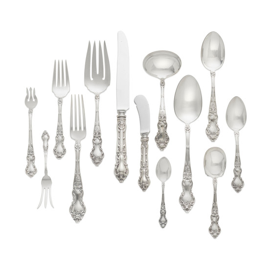 An American sterling silver assembled partial flatware service