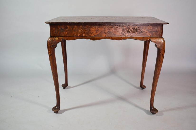 An Early 19th Century Dutch Marquetry Table with Vase and Fl...