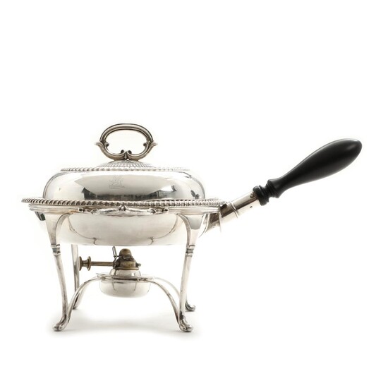 NOT SOLD. An English sterling silver chafing dish. Maker Thomas Bradbury & Sons, 1905. H. 24. Diam 24 cm. – Bruun Rasmussen Auctioneers of Fine Art