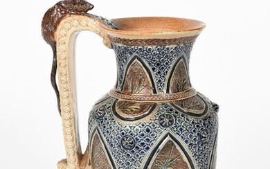 An early Martin Brothers stoneware jug by Robert Wallace Martin