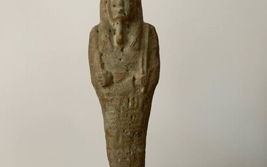 Ancient Egyptian Faience Great Oushebti perhaps for Nefer-Ka - 20×3×1,5 cm - (1)