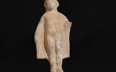Ancient Greek Terracotta standing male figure, 14 x 6 cm