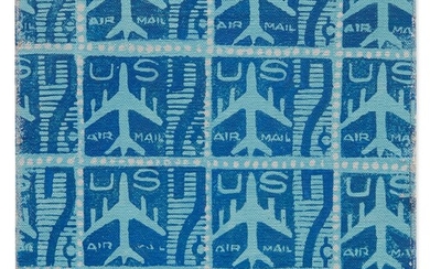 Andy Warhol Blue Airmail Stamps