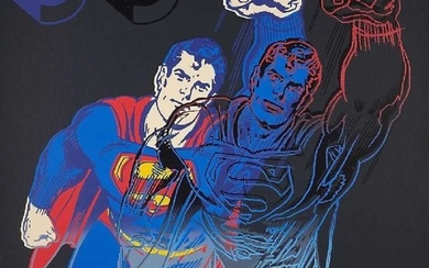 Andy Warhol ‘Superman’ offset lithograph plate signed hand numbered