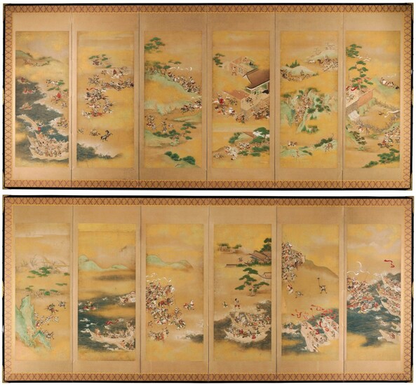 The Battles of Ichinotani and Yashima | Edo period, late 17th - early 18th century, The Battles of Ichinotani and Yashima | Edo period, late 17th - early 18th century