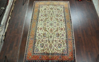 Antique All-Over Floral Tabriz Persian Area Rug 7x11