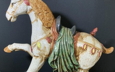 Antique Mongolian Ceramic Horse Statue