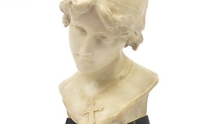 Aristide Petrilli, white marble carving titled