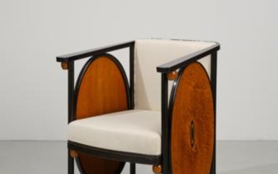 An armchair, in the style of Koloman Moser, model number 422, designed in 1907, produced as of 1908, added to the catalogue in 1908, executed by Jacob & Josef Kohn, Vienna