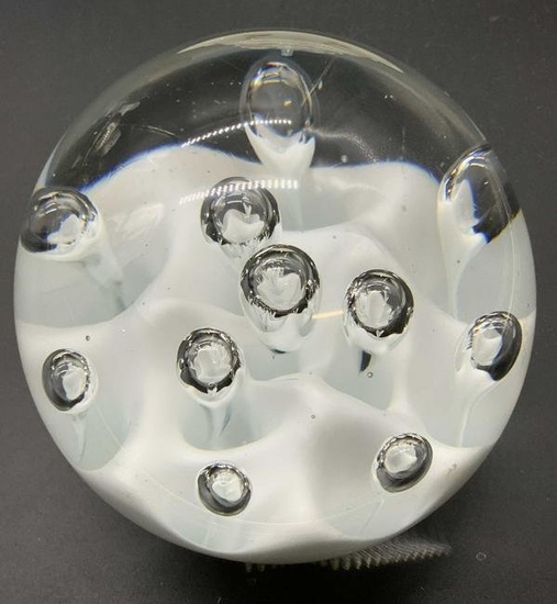 Art Glass Bubble Paperweight