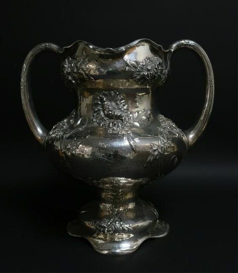 Art Nouveau Sterling Trophy Cup, Black Starr Frost